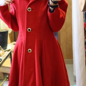 Elegant Red Trench Coat